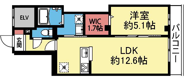 2面採光の角部屋です