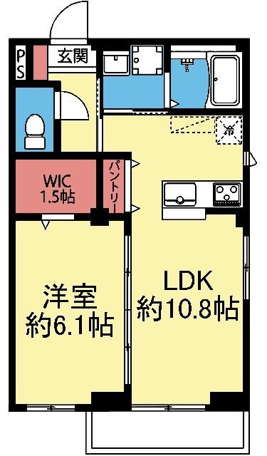 2面採光の角部屋です