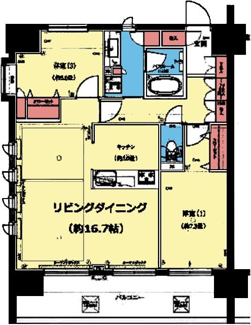 南東向き角部屋