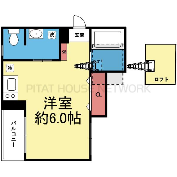 ロフト付きワンルーム