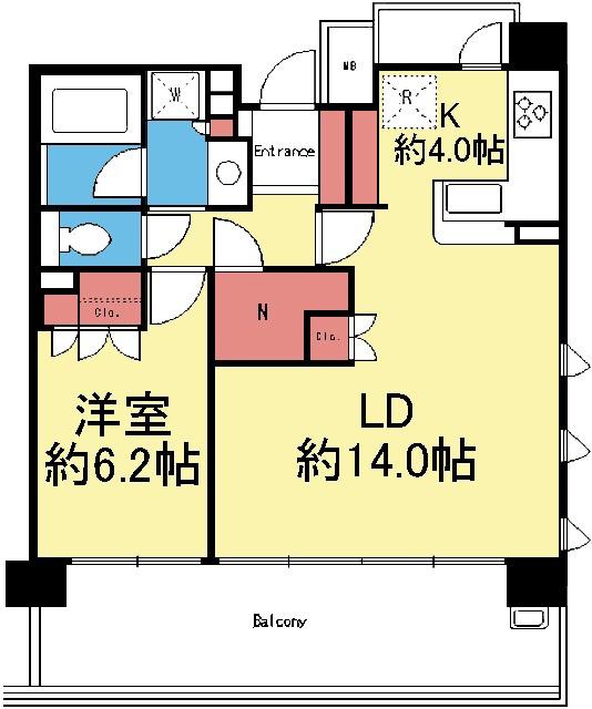 5階の角部屋です
