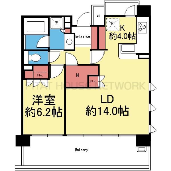 5階の角部屋です