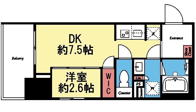 WIC付き1DK