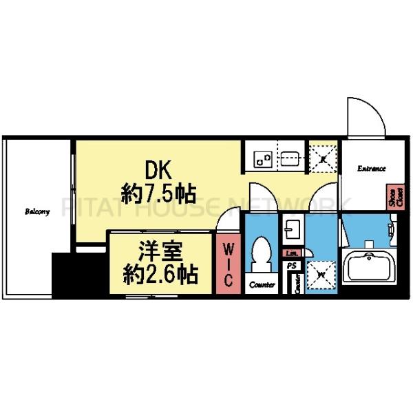 WIC付き1DK