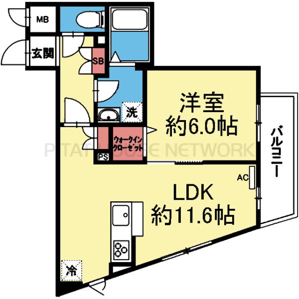 東向き南側角部屋