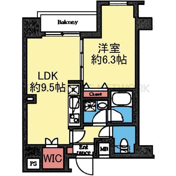 WIC付き1LDK