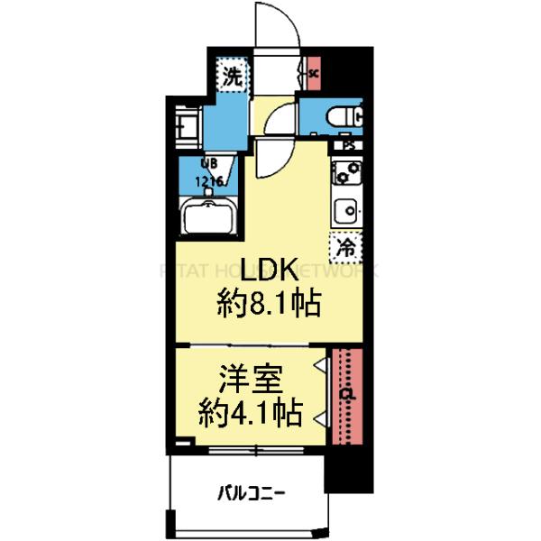 南東向きの1LDK