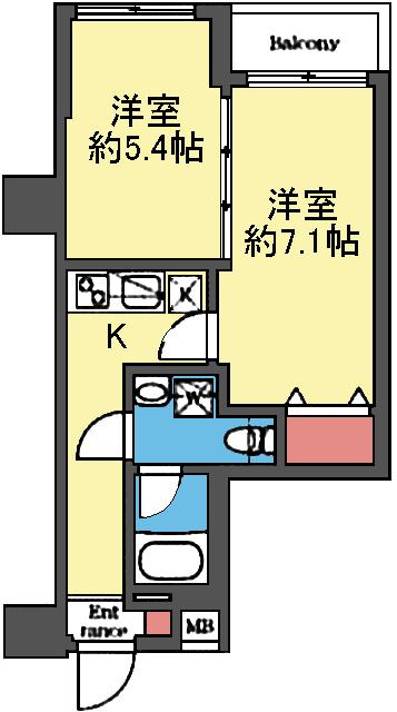 35.33㎡の2K