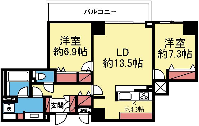 多彩な収納が嬉しい1SLDK