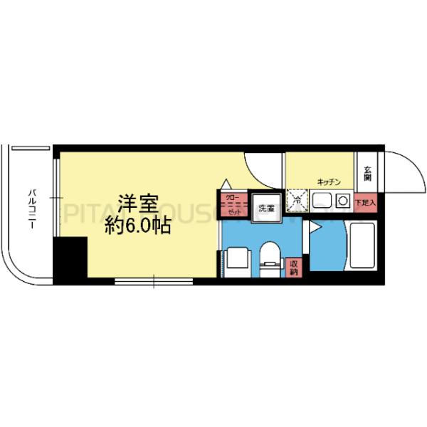 最上階の角部屋です