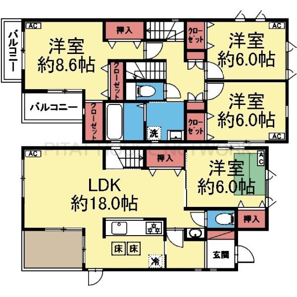 収納豊富な4LDK