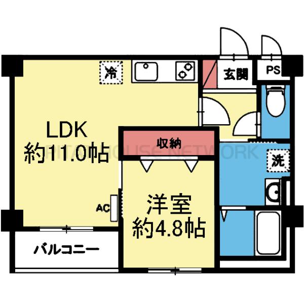 バルコニー南東向きです