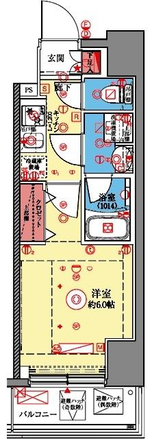洋室6.0帖の1K