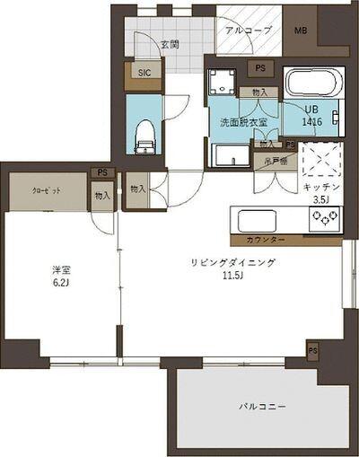 1LDK貸マンションです！