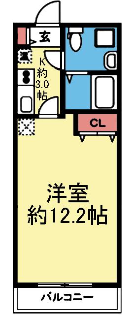 洋室12.2帖！