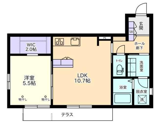 1LDK貸マンションです！