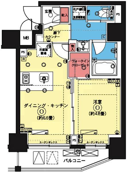 WIC付き1DK