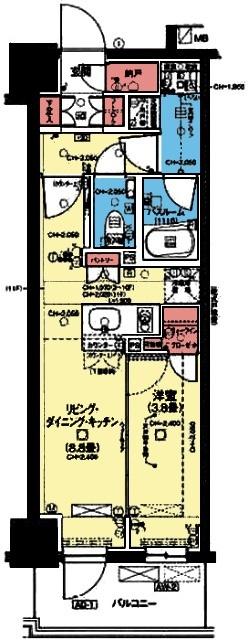 収納豊富な1LDK