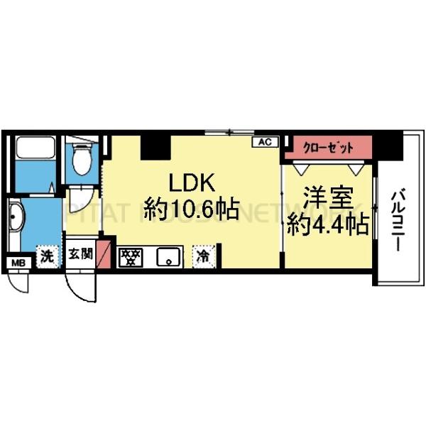2面採光の角部屋です