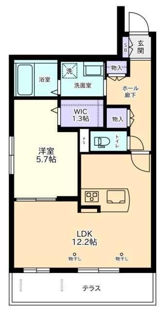 1LDK貸マンションです！