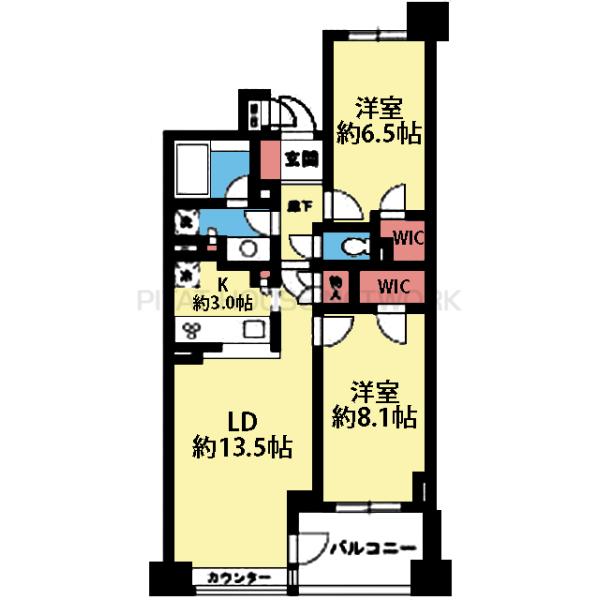 WIC付き2LDK