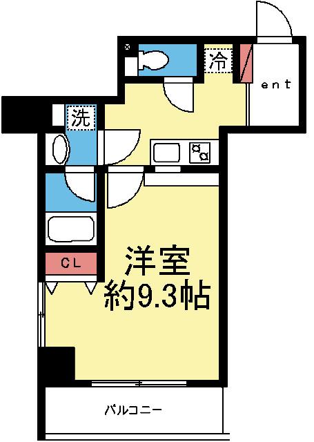 対面式キッチンの1K