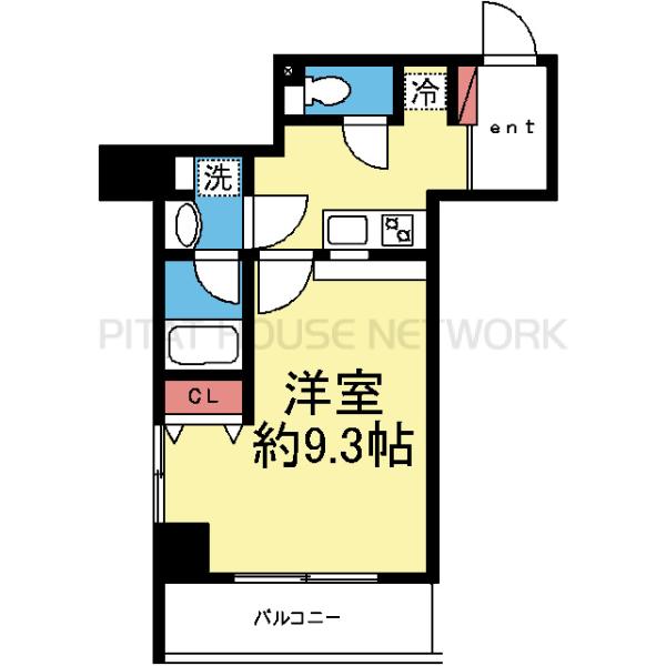 対面式キッチンの1K
