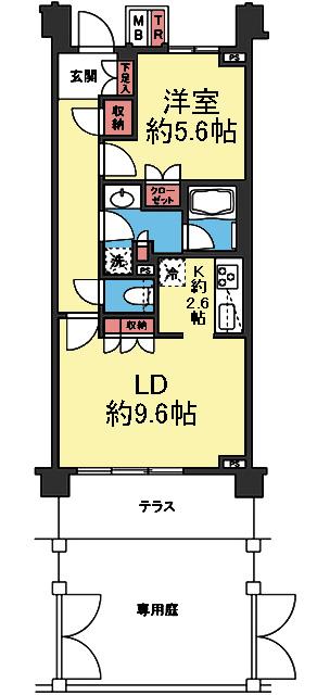 収納豊富な1LDK