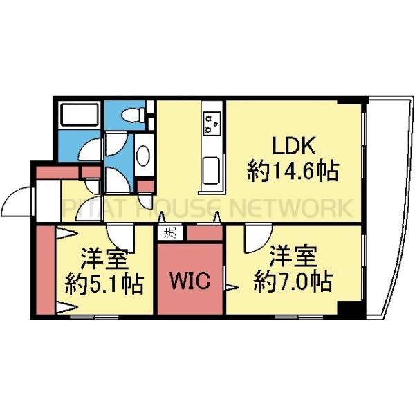 東向き2LDK