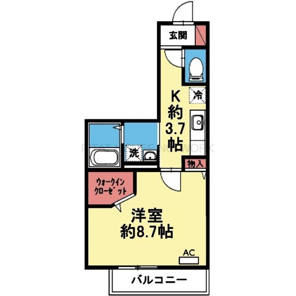 WIC付き1K