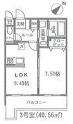 1LDK貸マンションです！