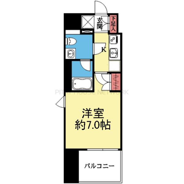 バルコニー南向きです