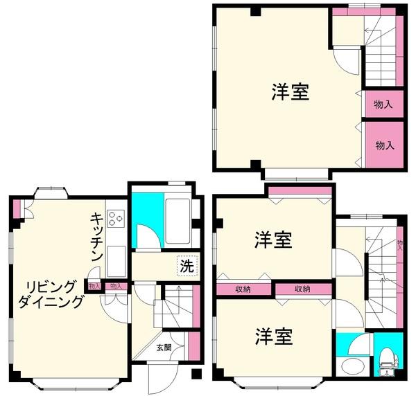 収納豊富な間取り