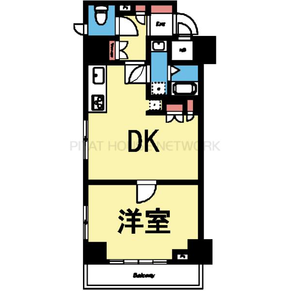 収納豊富な1DK