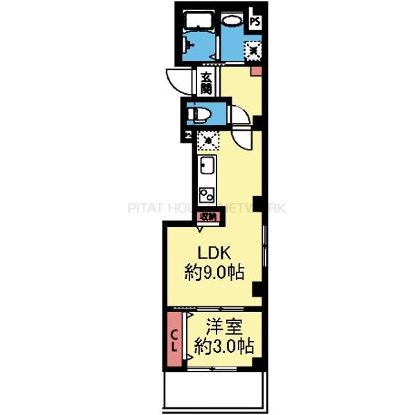 南西向きの角部屋です
