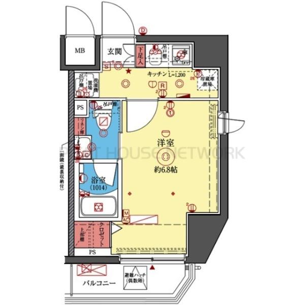最上階の角部屋です