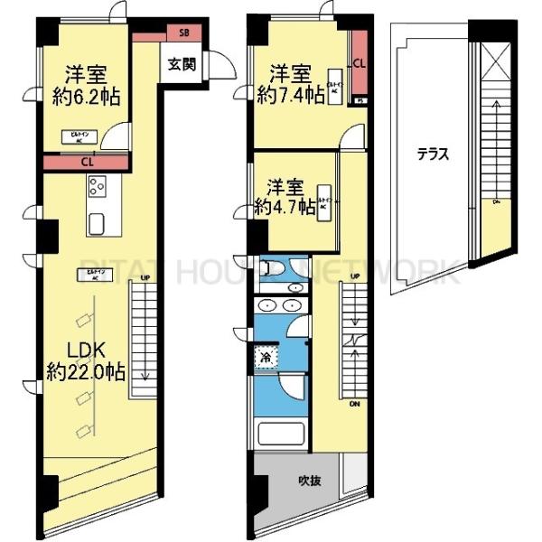 9〜10階メゾネットタイプ