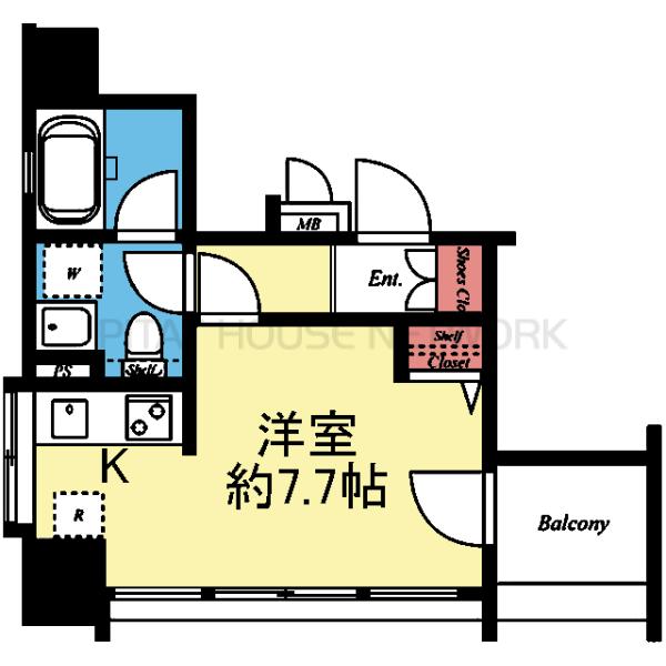 西向きの角部屋です