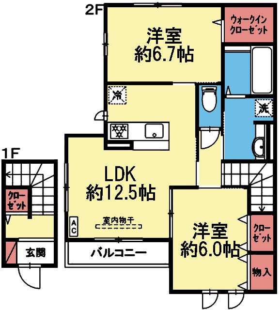 玄関は1階にあります