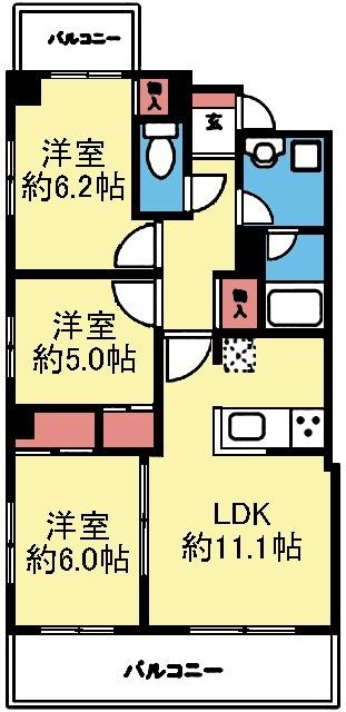 南向き3LDK