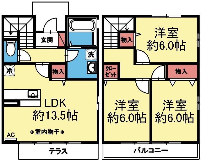 全室6帖の3LDK