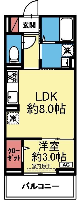南西向き1LDK