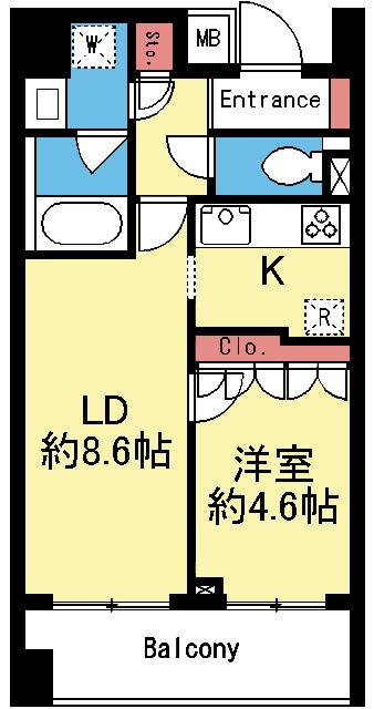 南向き1LDK