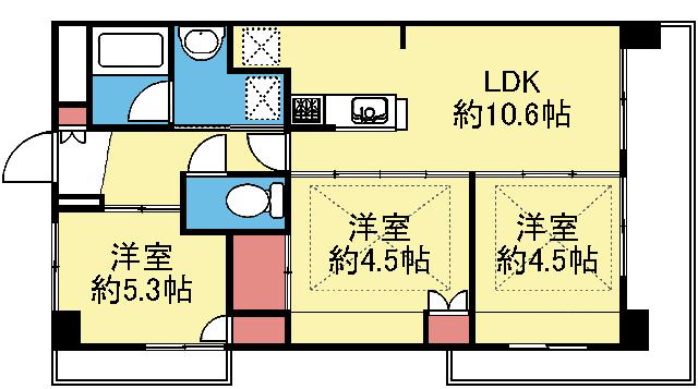 南向き西側角部屋