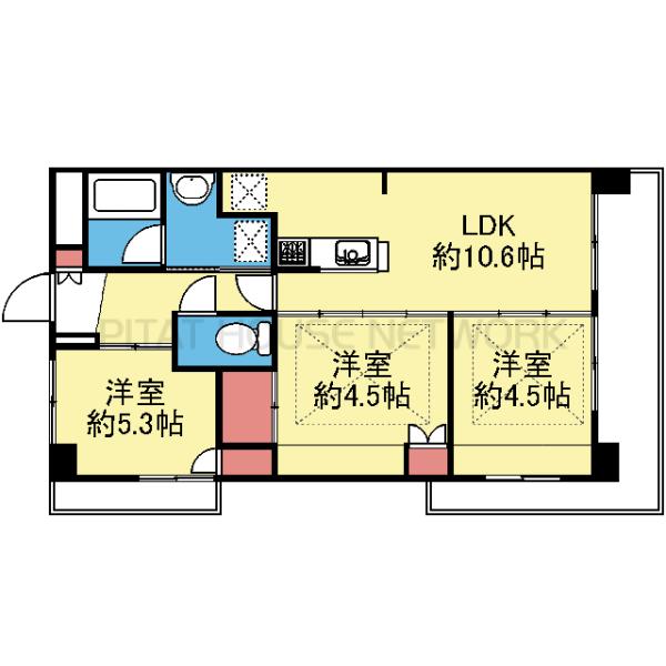 南向き西側角部屋