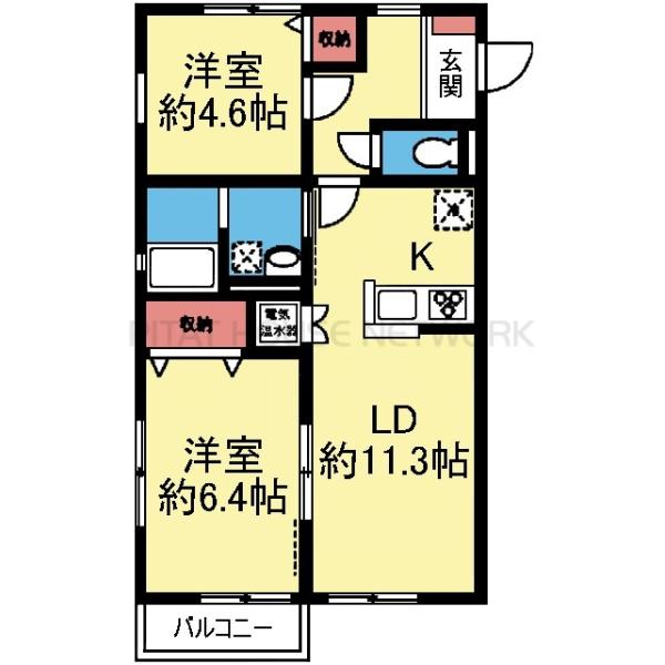 南向き西側三方角部屋