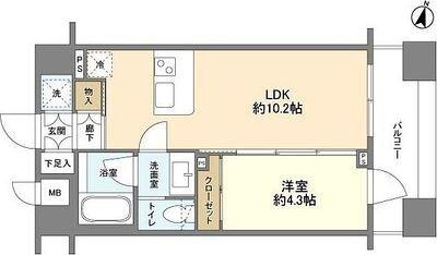 1LDK貸マンションです！