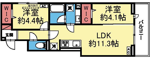 WIC付き2LDK