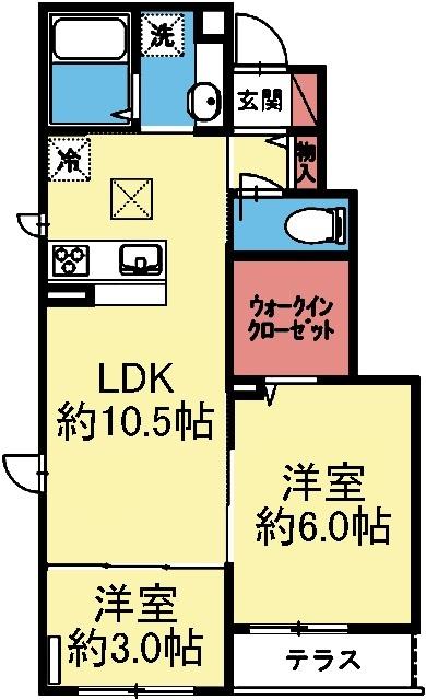 WIC付き2LDK