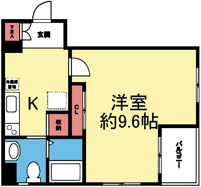 東向きの角部屋です